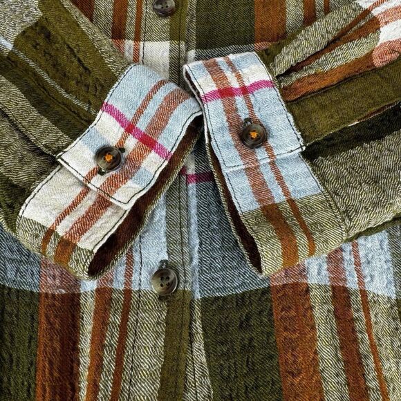 ANTHROPOLOGIE Pilcro Side-Slit Maxi Tunic Buttondown Women’s Shirt Top Medium - Picture 10 of 12